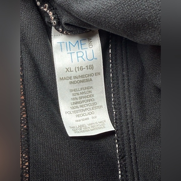 Leopard Print One Piece Swimsuit XL 16 / 18 Padded Adjustable Strap Long - Picture 7 of 8